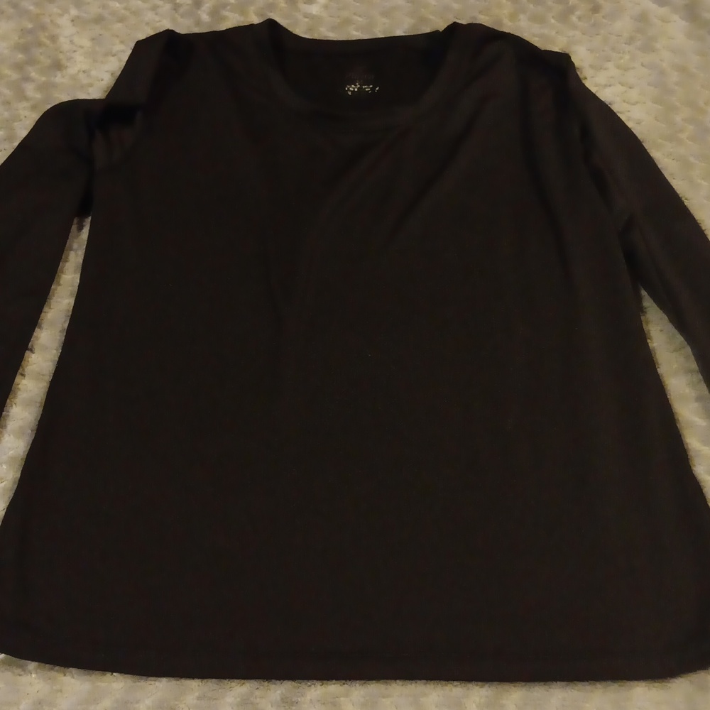 Long Sleeve Black Top Size Medium